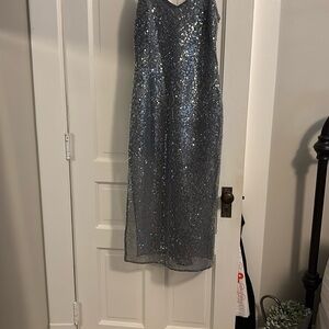 Sparkling Silver Sequin Dress